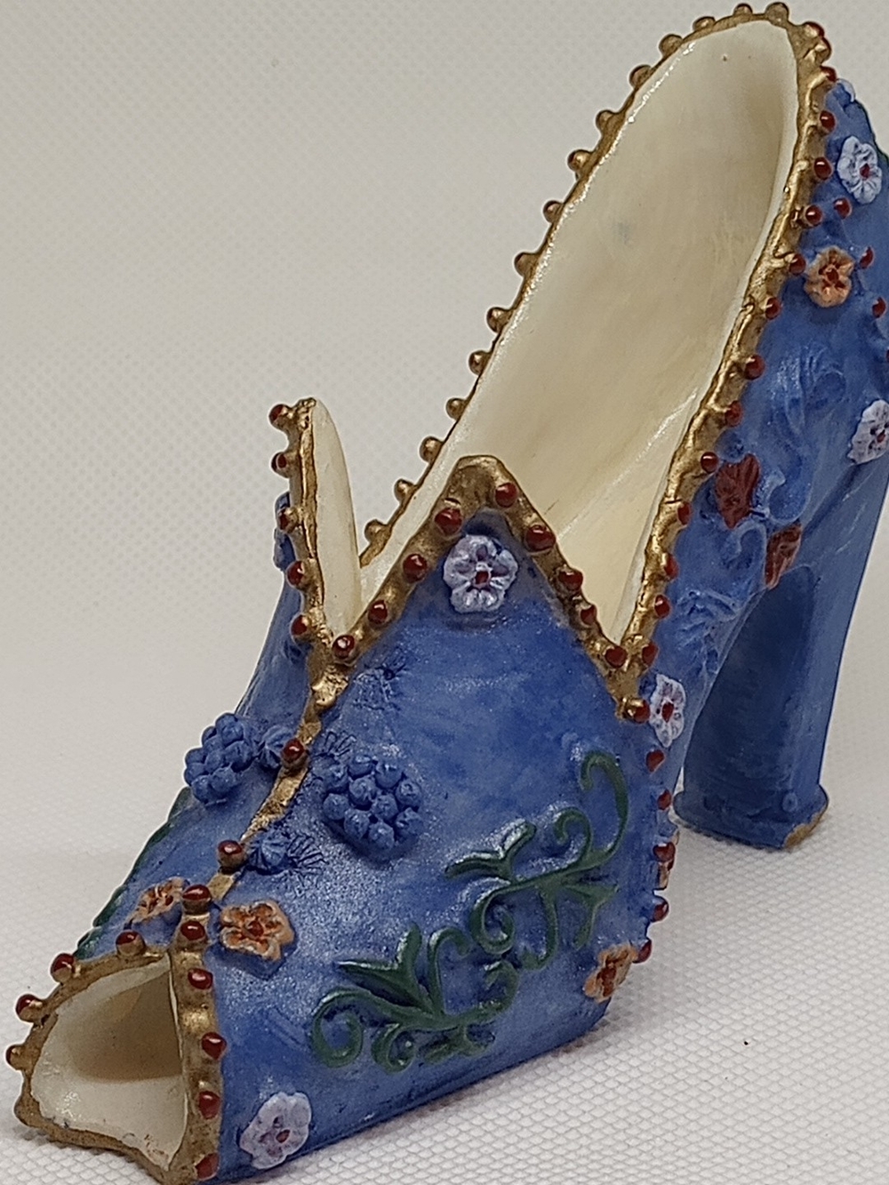 Blue Floral Embellished Women’s High Heel Shoe